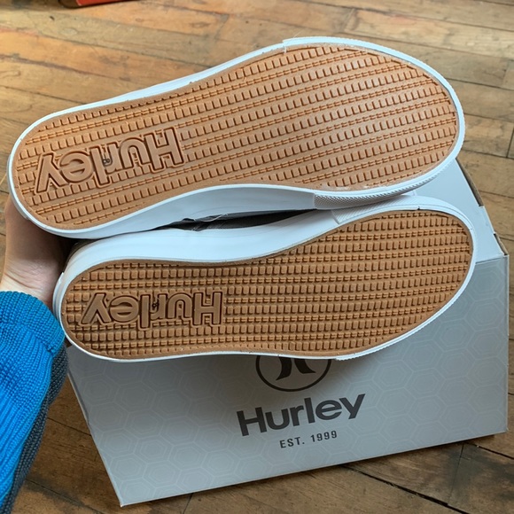 NWT Mens Hurley Arlo Slip Canvas Low Top Slip On Shoes Grey - Picture 5 of 5